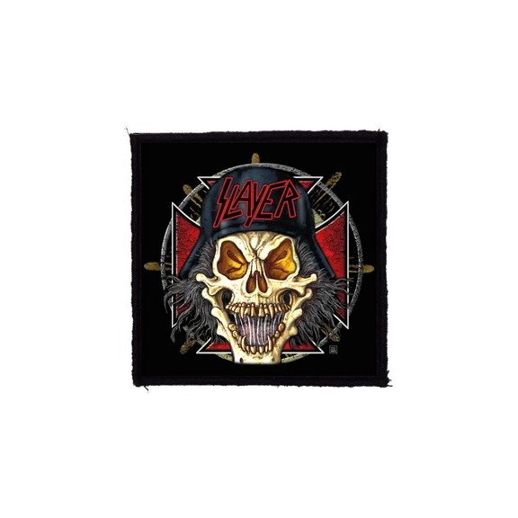 SLAYER: Skull (9,5 cm x 9,5 cm) (felvarró) SLAYER: Skull (9,5 cm x 9,5 cm) (felvarró)