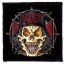 SLAYER: Skull (9,5 cm x 9,5 cm) (felvarró)