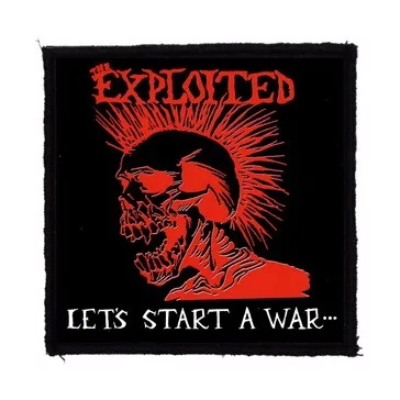   EXPLOITED: Let's Start A War (9,5 cm x 9,5 cm) (felvarró)