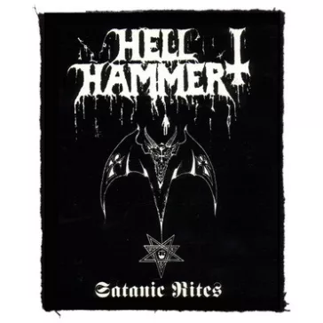 HELLHAMMER: Satanic Rites (7,5 cm x 9,5 cm) (felvarró)