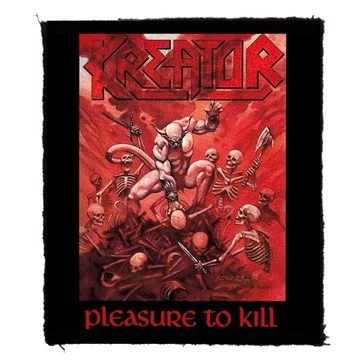 KREATOR: Pleasure To Kill (8 cm x 9,5 cm) (felvarró)