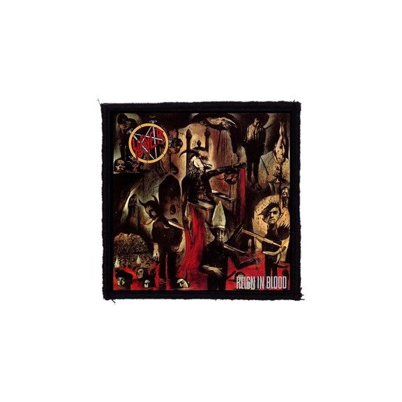 SLAYER: Reign In Blood (9,5 cm x 9,5 cm) (felvarró) SLAYER: Reign In Blood (9,5 cm x 9,5 cm) (felvarró)