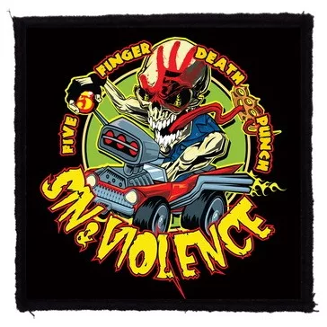 FIVE FINGER DEATH PUNCH: Sin (9,5 cm x 9,5 cm) (felvarró)