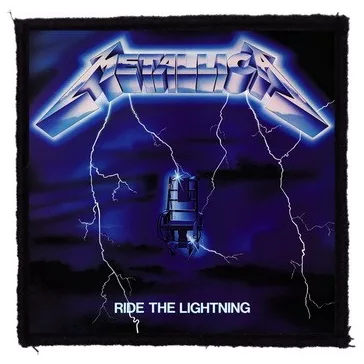 METALLICA: Ride The Lightning (9,5 cm x 9,5 cm) (felvarró)