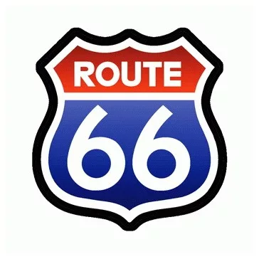ROUTE 66 (7,5 cm x 8 cm) (felvarró)