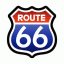 ROUTE 66 (7,5 cm x 8 cm) (felvarró)