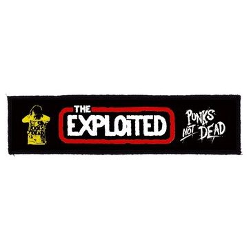   EXPLOITED: Logo Punks Not Dead Superstrip (22 cm x 5 cm) (felvarró)