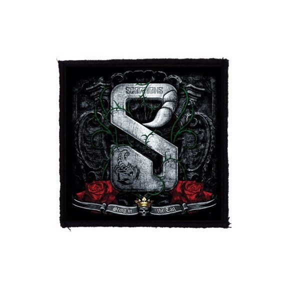 SCORPIONS: Sting In The Tail (9,5 cm x 9,5 cm) (felvarró) SCORPIONS: Sting In The Tail (9,5 cm x 9,5 cm) (felvarró)