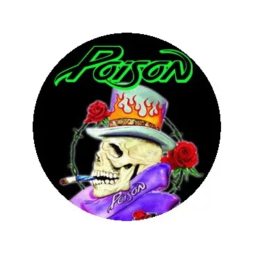POISON: Smokin' Skull (jelvény, 2,5 cm)