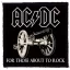 AC/DC: For Those About To Rock (9,5 cm x 9,5 cm) (felvarró)