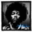 JIMI HENDRIX: Photo (9,5 cm x 9,5 cm) (felvarró)