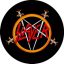SLAYER: Logo Pentagram (circle, 9,5 cm) (felvarró)