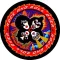 KISS: Rock 'n' Roll Over (circle) (9,5 cm x 9,5 cm) (felvarró)
