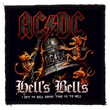 AC/DC: Hell's Bells (9,5 cm x 9,5 cm) (felvarró)