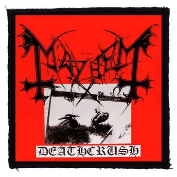 MAYHEM: Deathcrush (9,5 cm x 9,5 cm) (felvarró)