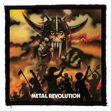 LIVING DEATH: Metal Revolution (9,5 cm x 9,5 cm) (felvarró)
