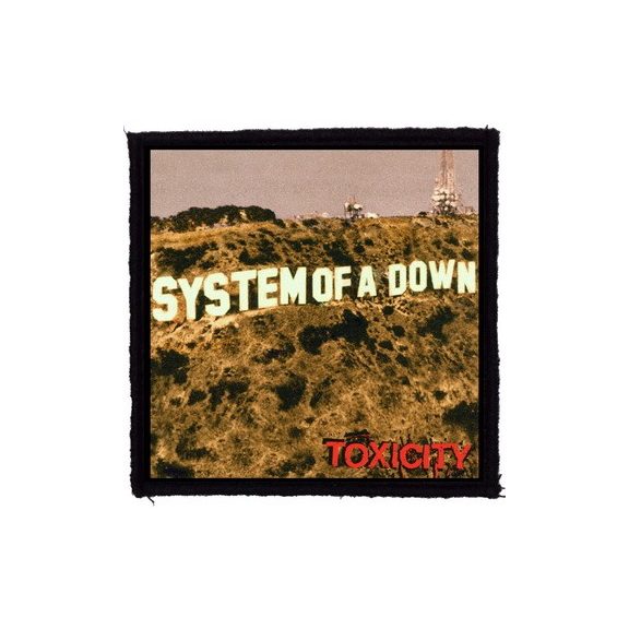 SYSTEM OF A DOWN: Toxicity (9,5 cm x 9,5 cm) (felvarró) SYSTEM OF A DOWN: Toxicity (9,5 cm x 9,5 cm) (felvarró)