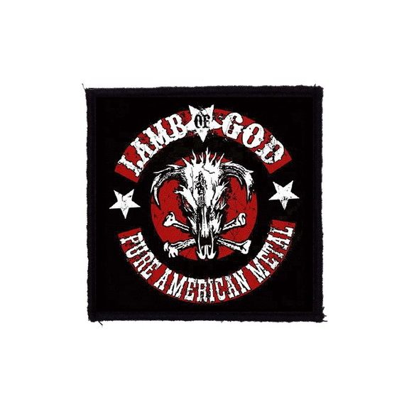LAMB OF GOD: Pure American Metal (9,5 cm x 9,5 cm) (felvarró) LAMB OF GOD: Pure American Metal (9,5 cm x 9,5 cm) (felvarró)