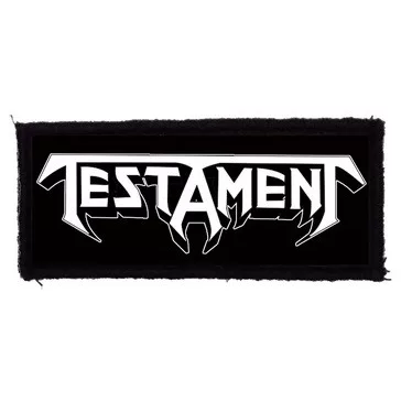 TESTAMENT: Logo (9,5 cm x 4 cm) (felvarró)