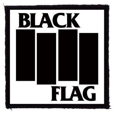 BLACK FLAG: Logo (9,5 cm x 9,5 cm) (felvarró)