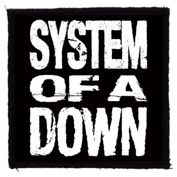 SYSTEM OF A DOWN: SOAD (name) (9,5 cm x 9,5 cm) (felvarró)