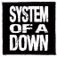 SYSTEM OF A DOWN: SOAD (name) (9,5 cm x 9,5 cm) (felvarró)