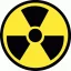 RADIOACTIVE (circle, 9,5 cm) (felvarró)