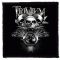 TRIVIUM: 3 Skulls (9,5 cm x 9,5 cm) (felvarró)