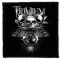 TRIVIUM: 3 Skulls (9,5 cm x 9,5 cm) (felvarró)