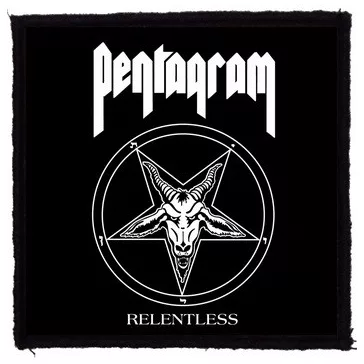 PENTAGRAM: Relentless (9,5 cm x 9,5 cm) (felvarró)