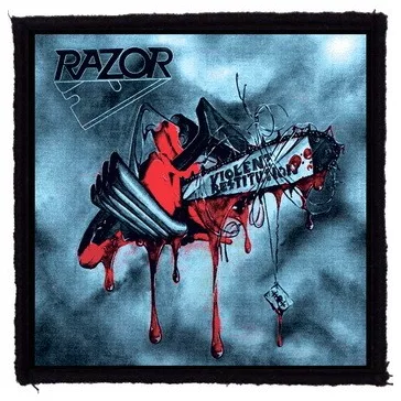 RAZOR: Violent Restitution (9,5 cm x 9,5 cm) (felvarró)