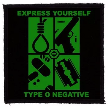   TYPE O NEGATIVE: Express Yourself (9,5 cm x 9,5 cm) (felvarró)