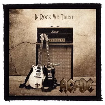 AC/DC: In Rock We Trust (9,5 cm x 9,5 cm) (felvarró)
