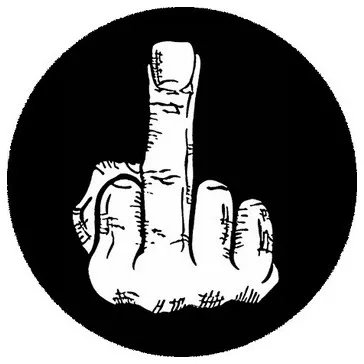 FUCK OFF (FINGER) (nagy jelvény, 3,7 cm)