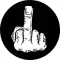 FUCK OFF (FINGER) (nagy jelvény, 3,7 cm)