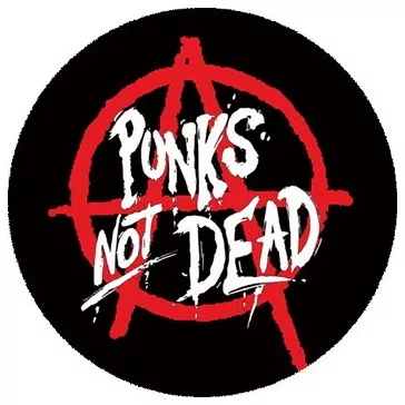 PUNKS NOT DEAD - Anarchy (nagy jelvény, 3,7 cm)