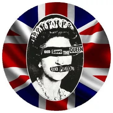 SEX PISTOLS: God Save The Queen (nagy jelvény, 3,7 cm)