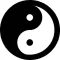 YIN YANG (nagy jelvény, 3,7 cm)