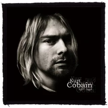 KURT COBAIN: 1967-1994 (9,5 cm x 9,5 cm) (felvarró)