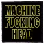 MACHINE HEAD: M.F.H. (9,5 cm x 9,5 cm) (felvarró)