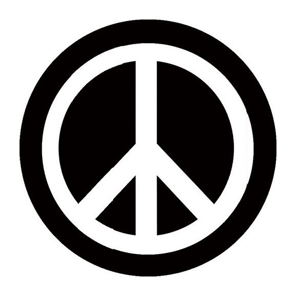 PEACE: b/w (circle, 9,5 cm) (felvarró) PEACE: b/w (circle, 9,5 cm) (felvarró)