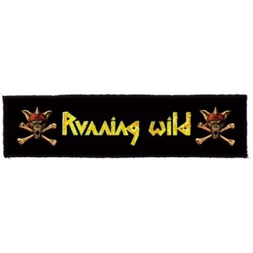 RUNNING WILD: Logo Superstrip (22 cm x 5 cm) (felvarró)