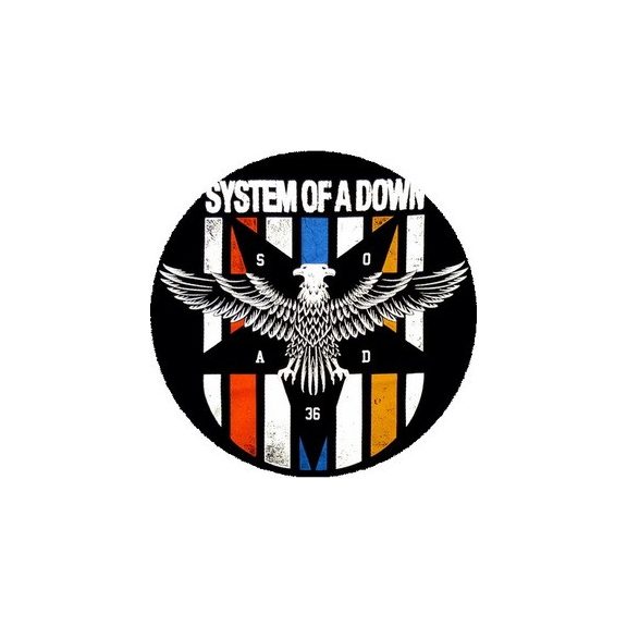 SYSTEM OF A DOWN: Eagle (nagy jelvény, 3,7 cm) SYSTEM OF A DOWN: Eagle (nagy jelvény, 3,7 cm)