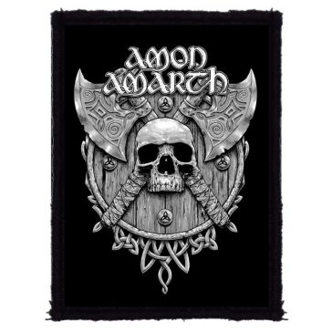 AMON AMARTH: Skull And Axes (7 cm x 9,5 cm) (felvarró)