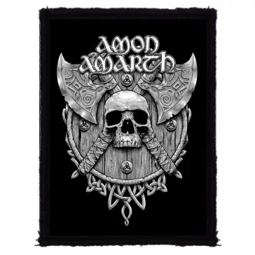 AMON AMARTH: Skull And Axes (7 cm x 9,5 cm) (felvarró)