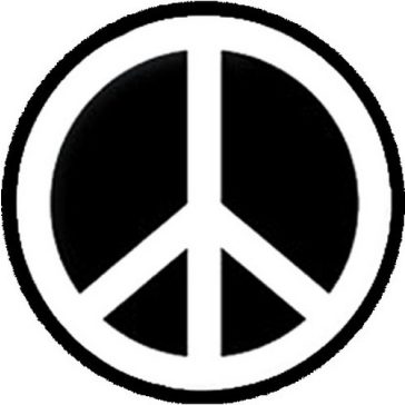 PEACE - F/F (nagy jelvény, 3,7 cm)