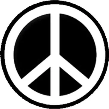 PEACE - F/F (nagy jelvény, 3,7 cm)