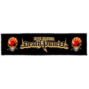   FIVE FINGER DEATH PUNCH: Logo Superstrip (22 cm x 5 cm) (felvarró)