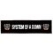 SYSTEM OF A DOWN: Logo Superstrip (22 cm x 5 cm) (felvarró)
