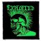 EXPLOITED: Green Skull (8,5 cm x 9,5 cm) (felvarró)